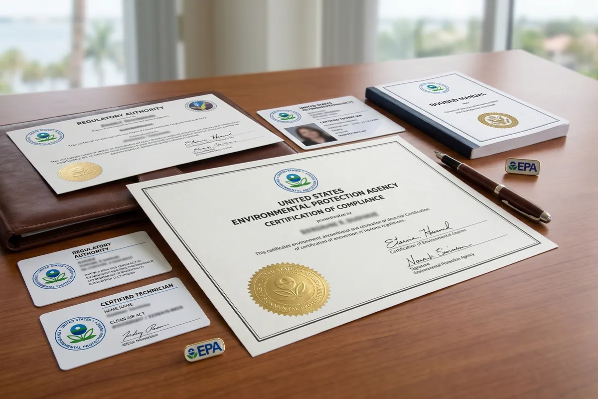 EPA-Certified Reclaimer credentials for Orlando refrigerant recovery and chiller service